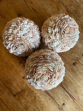 Decorative seashell spheres (3)